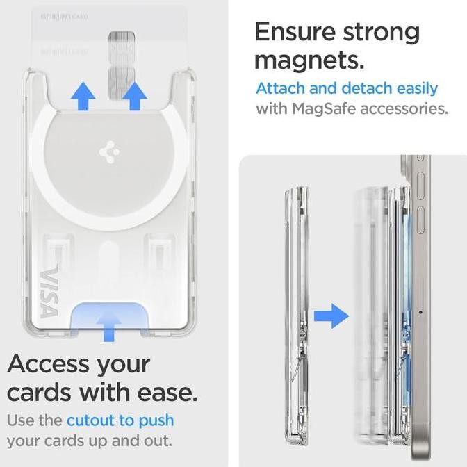 

Card Holder Stand Magnetic iPhone 16 15 14 13 12 Spigen Zero One Magsafe Dompet Wallet Kartu Kulit