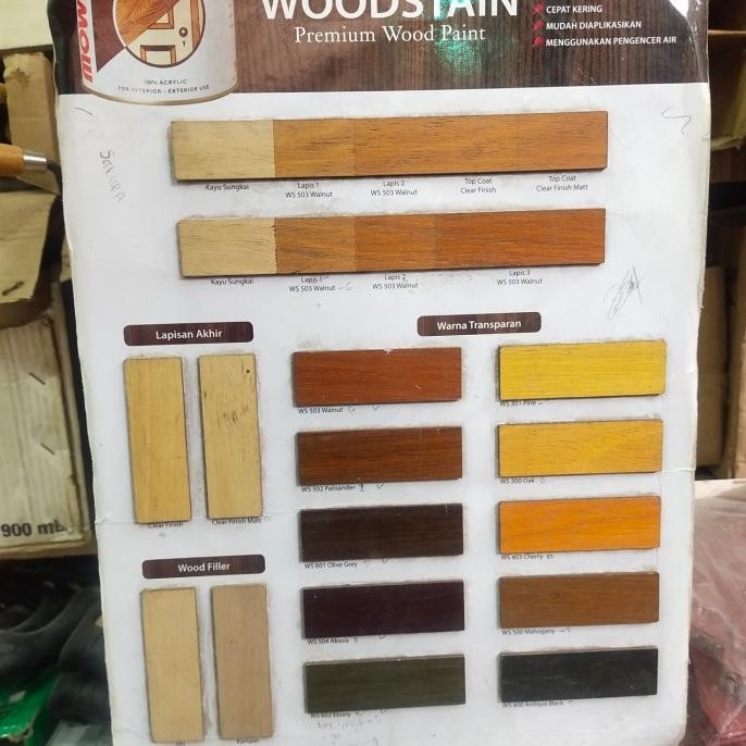 Spesial Plitur Kayu Mowilex Woodstain Water Based