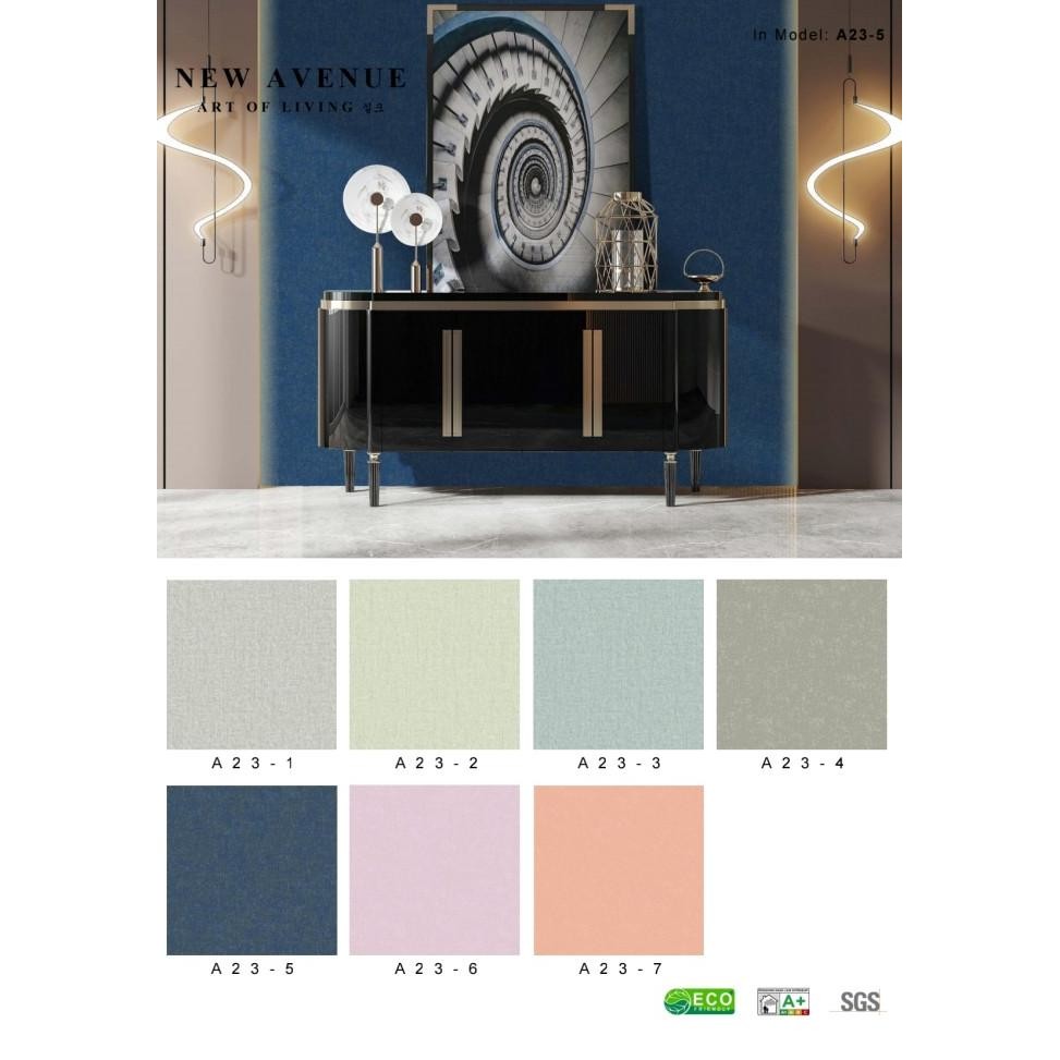 Spesial Wallpaper Diniding Murah Polos Minimalis Warna Coklat Cream Navy