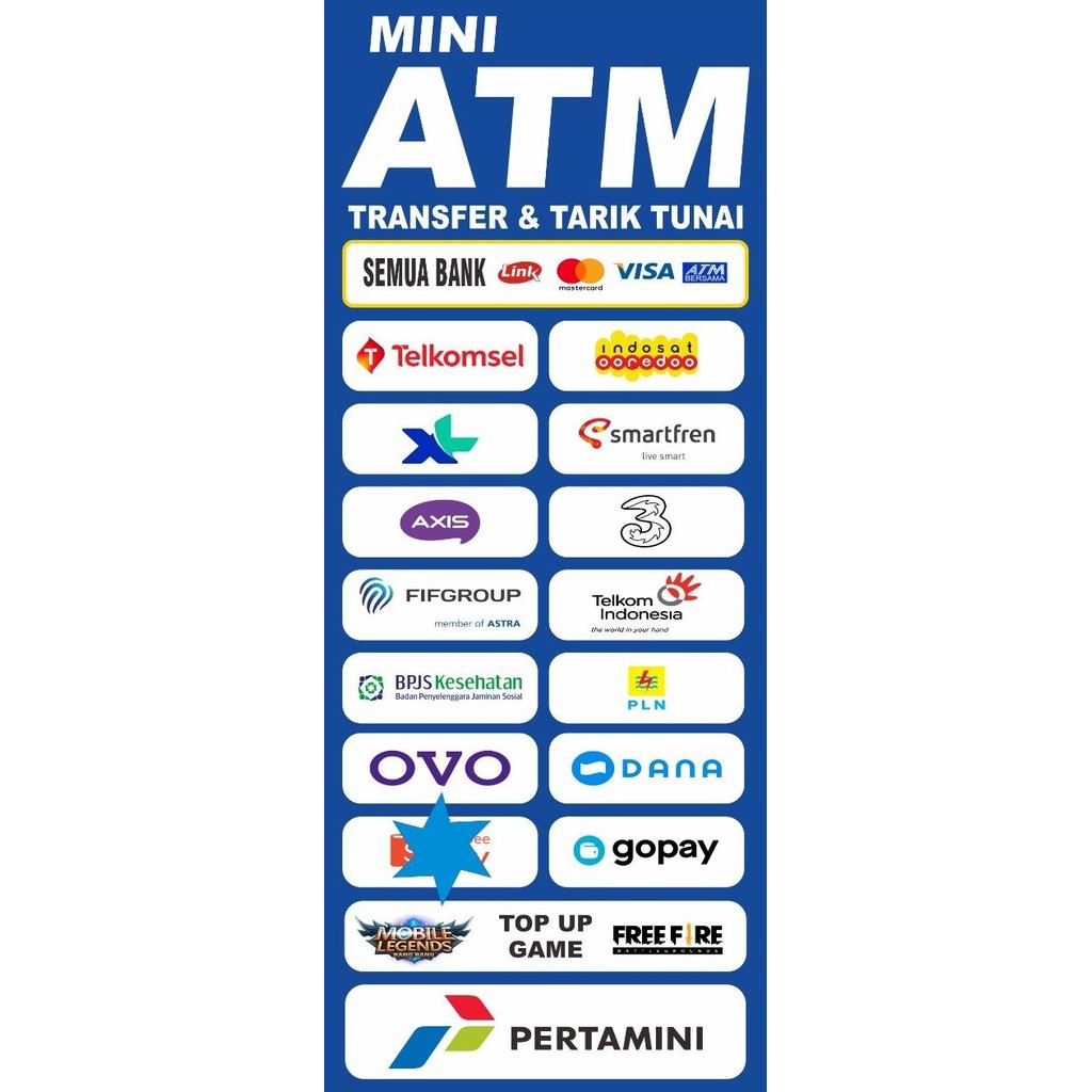 

STIKER VINYL MINI ATM murah