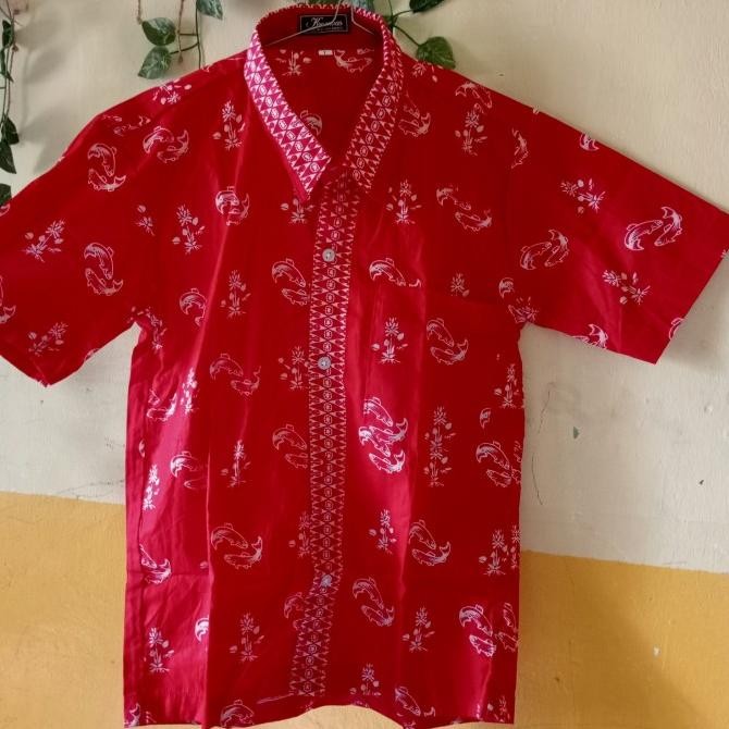 HOT SALE Baju Batik SD Negeri Kota Bekasi lengan pendek size M L XL