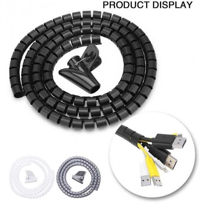 

Felfial Spiral Pembungkus Kabel Listrik Wire Protector 2M - HPS-61