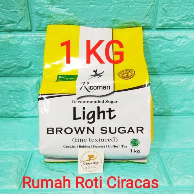 

LIGHT SUGAR BROWN RICOMAN 1KG GULA RICO MAN 1 KG murah