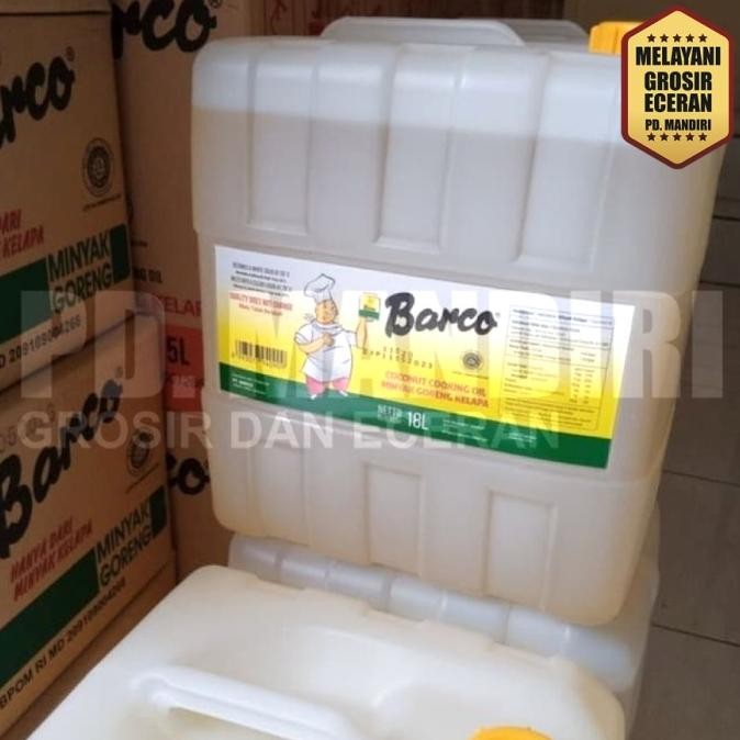 

MINYAK GORENG BARCO 18L / 18 Liter Jerigen Original / MINYAK KELAPA murah