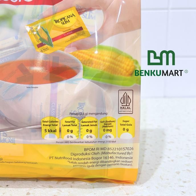 

Tropicana Slim CLASSIC Sweetener 160 sch x 2,5 gr murah