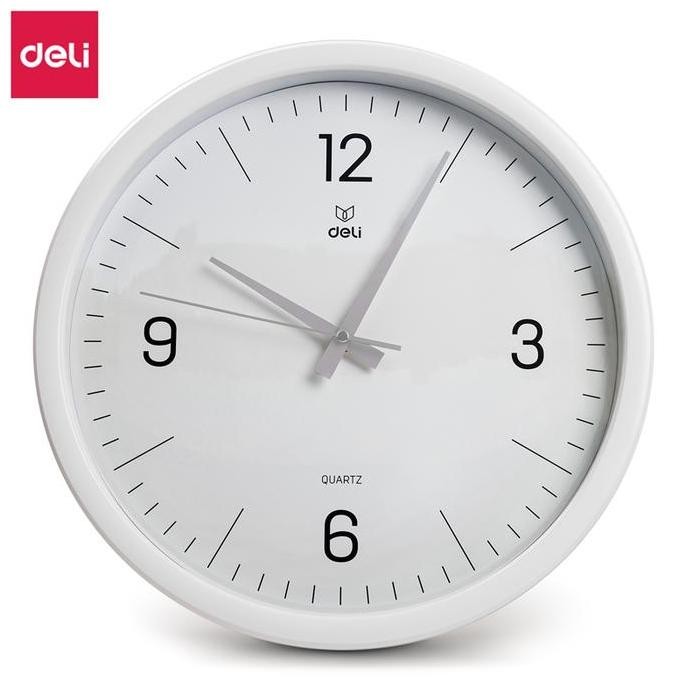 Grosir Deli Jam Dinding Minimalis / Wall Clock Putih 900Xs
