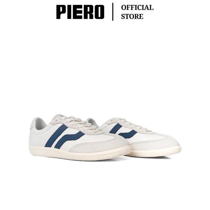 Murah Piero Sepatu Sneakers Pria Grand London Prm-White/Grey/Off White Pie1000200