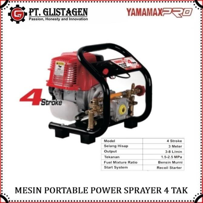 Mesin Power Sprayer Portable Alat Cuci Motor Mobil Steam Yamamax 4 Tak