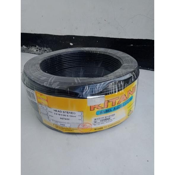 kabel head skerem stereo 1 rol merk kitani panjang 100 meter ( bukan kabel mic ) bagus