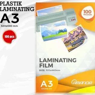 

TERBARU - PLASTIK LAMINATING A3 AMANDA 100 / LAMINATING A3 AMANDA 100 MICRON