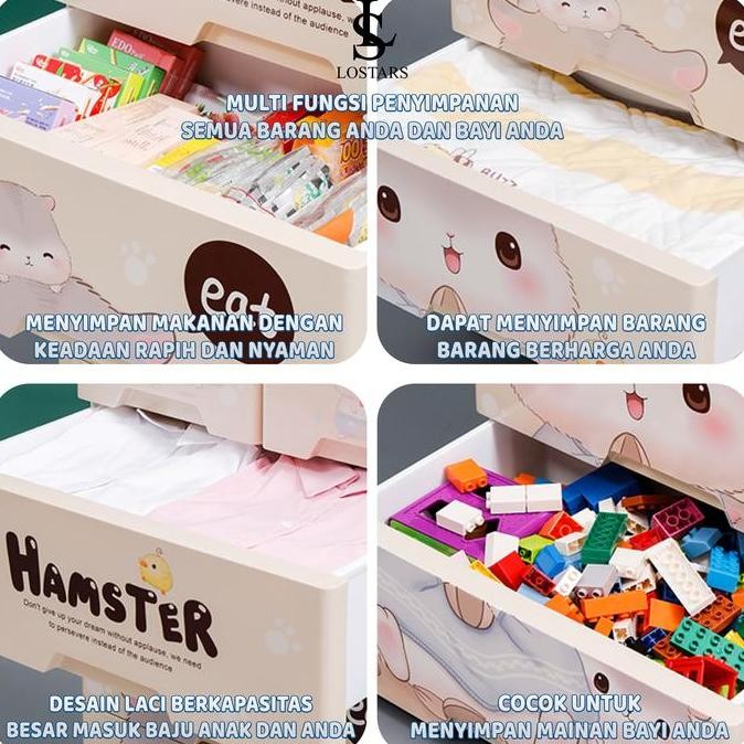 Promo Lostars/ Lemari Plastik Anak/Lemari Plastik Bayi/Lemari Pakaian Anak/Lemari Anak Premium/Lemar