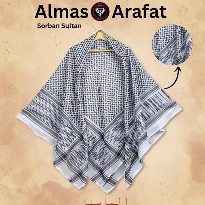 Sorban Saudi Almas Super segi empat sorban premium