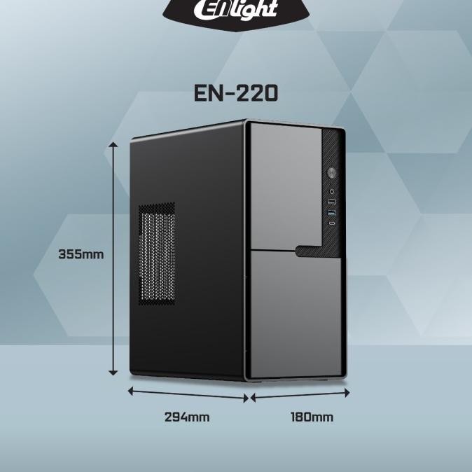 TERLARIS - Casing Enlight EN220 - Casing Enlight EN-220 - Micro ATX Case Office