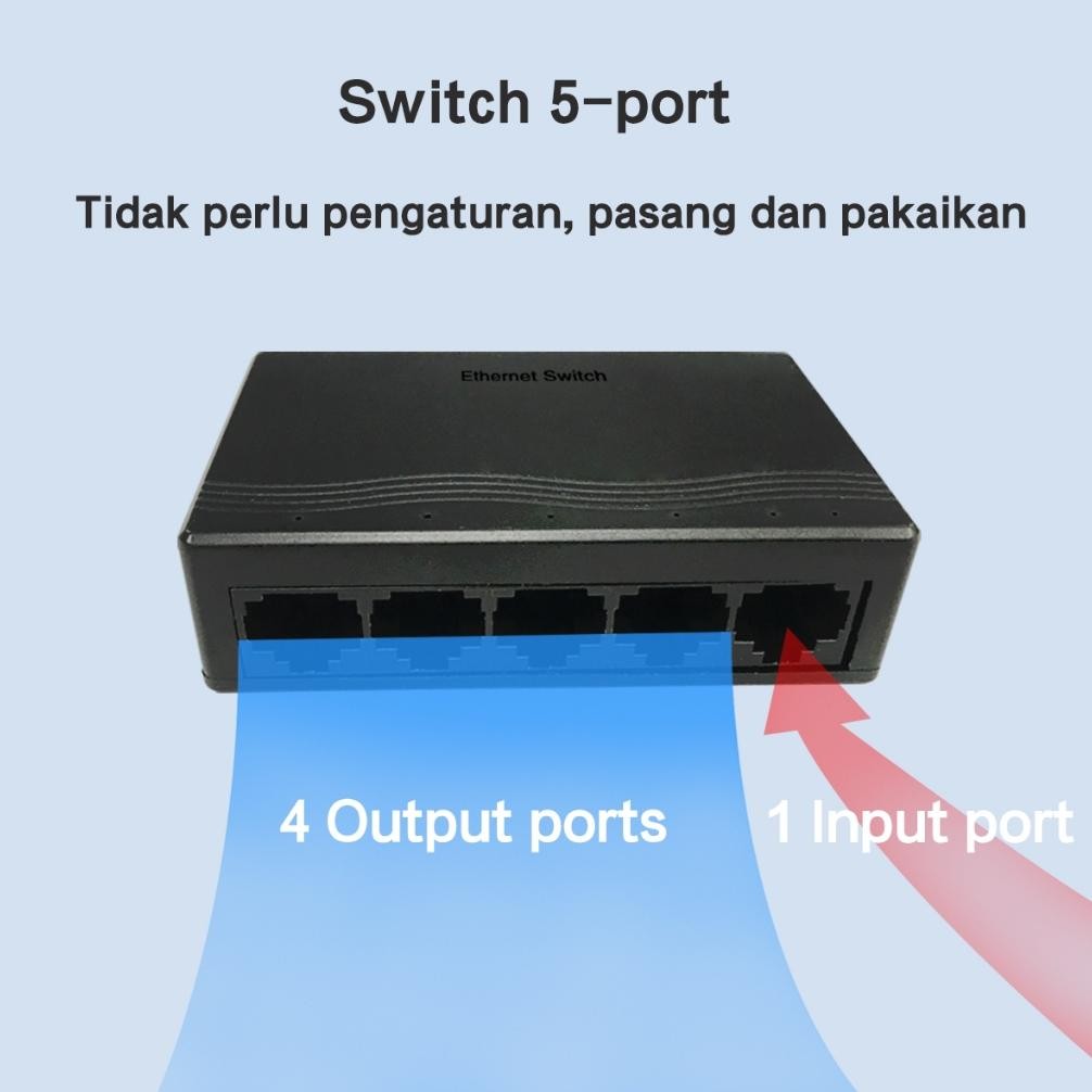 Seesvis Desktop Network Switch Hub 5/8 Port 100Mbps Mini Switch Ethernet Splitter Switch Hub Rj45