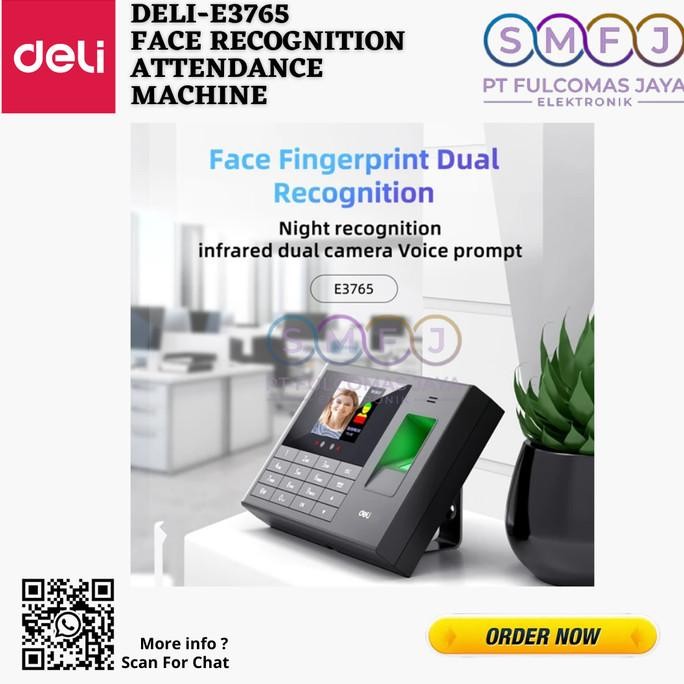 

Promo Deli E3765 3765 Mesin Absensi Wajah Dan Sidik Jari Laporan Otomatis