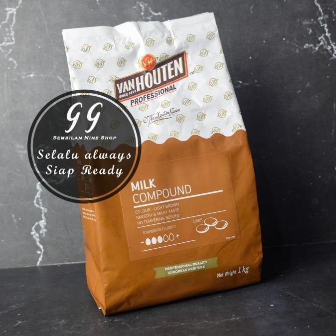

Van Houten MILK COINS Compound 1 Kg Professional Chocolate Cokelat murah
