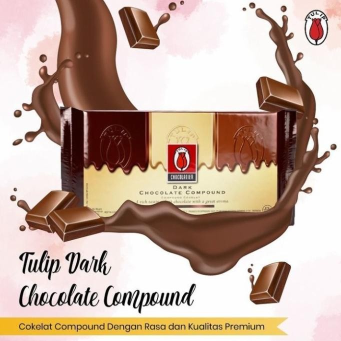 

Tulip Dark Chocolate Compound Cokelat Batang Coklat Hitam 500 Gram murah