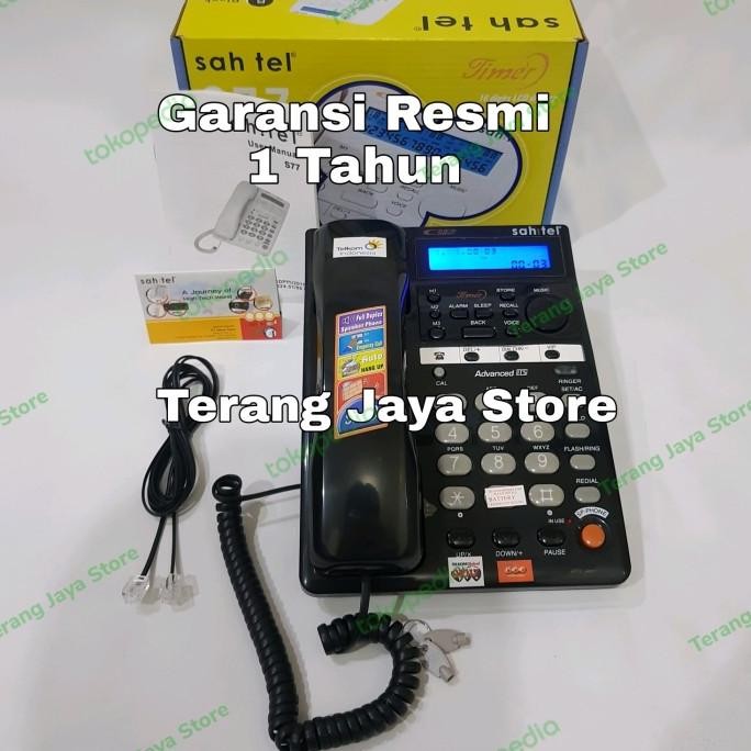 Promo Telepon Kabel Sahitel S-77 Pesawat Telepon Rumah Sahitel S77 (Hitam)