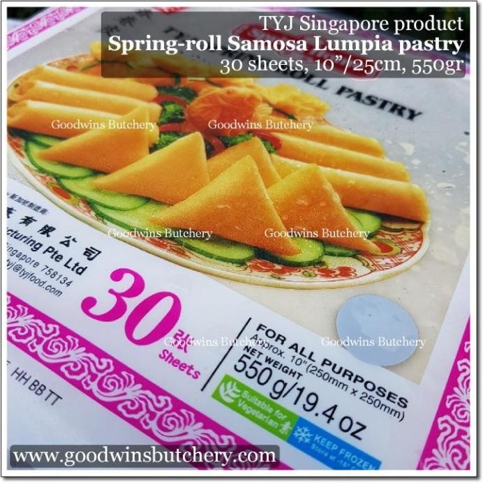 

SPRING ROLL SAMOSA KULIT LUMPIA 25cm 550g 30pcs pastry TYJ Spring Home murah