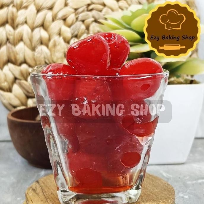 

Ceri Merah Glaze 250gr - Manisan Ceri Bulat untuk hiasan kue kering murah