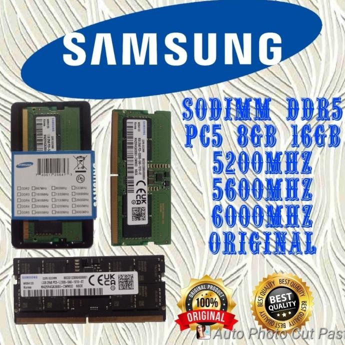 Ram Nb Laptop Sodimm Ddr5 8Gb 16Gb 4800M 5200M 5600M 6000M Original Co