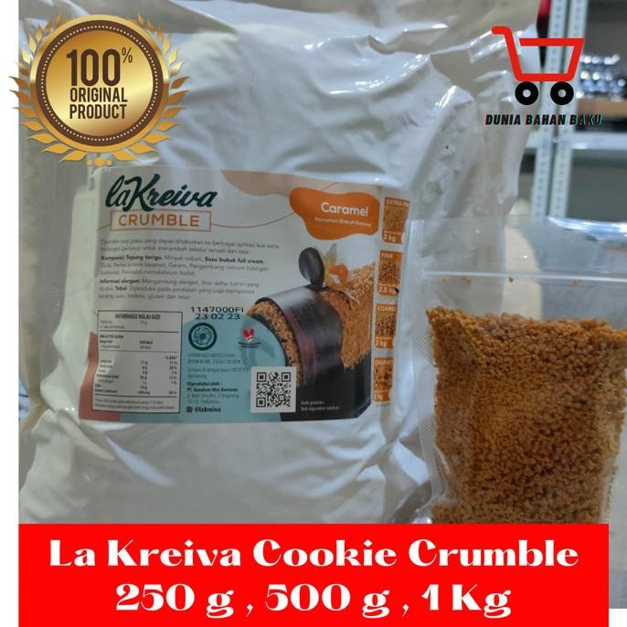 

La Kreiva Cookie Crumble Crumb Topping kemasan 500 g murah