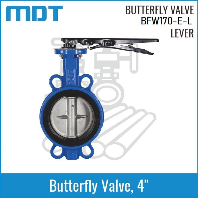 Mdt | Bfw170-E-L | 4, Butterfly Valve, Ss304 Disc, Epdm Seat, Lever New Stok