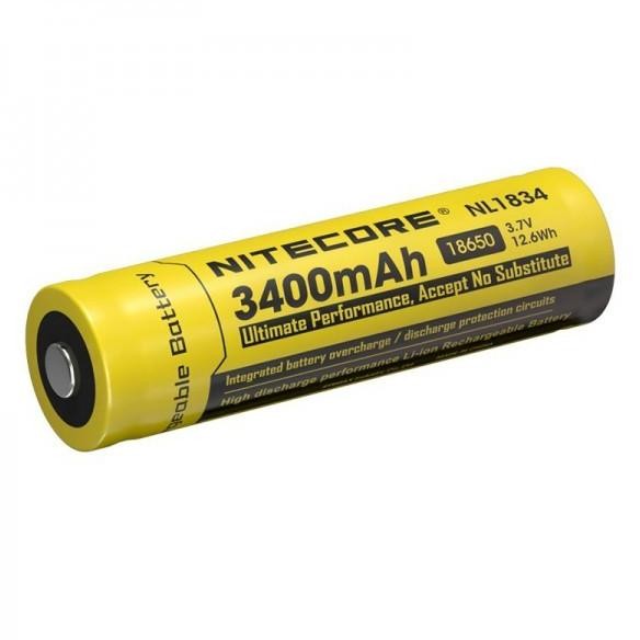 

Promo Nitecore 18650 Rechargeable Li Ion Battery 3400Mah 3.7V Nl1834 Black/Y