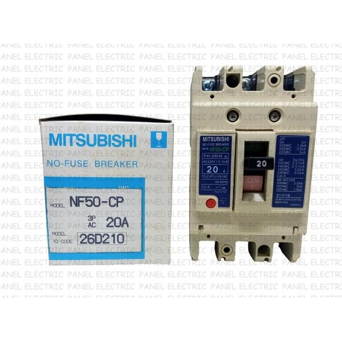 

Grosir No Fuse Breaker Nfb Mccb 3P Mitsubishi Nf50-Cp Nf 50Cp 10A/15A/20A/30A