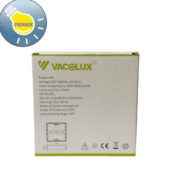 Lampu LED Panel Light 9W VACOLUX Kotak Tempel / Outbow Changeable CCT