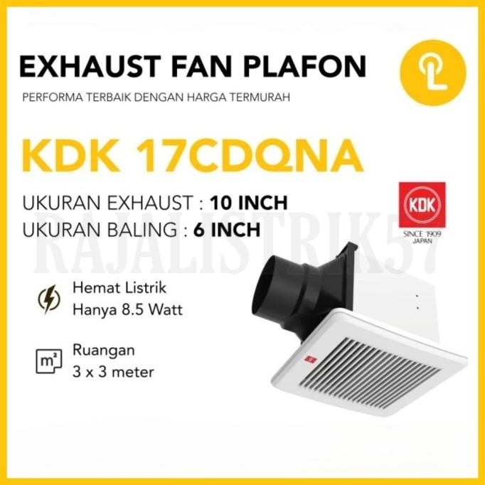 Exhaust Fan Kdk 17 Cdqn Cerobong Exhaust Ceiling New Stok