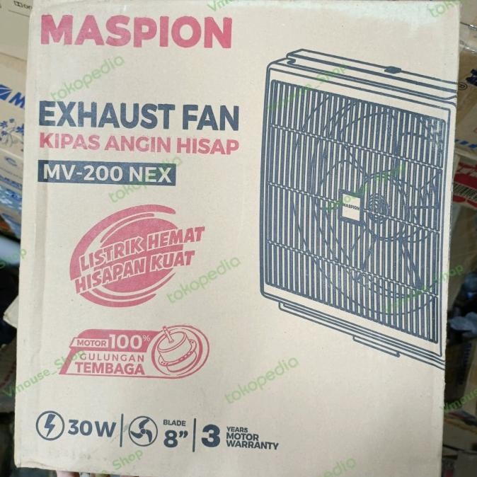 Exhaust Fan Maspion 200 Nex- Maspion Exhaust Fan 8 Inch- Hexos Maspion New Stok