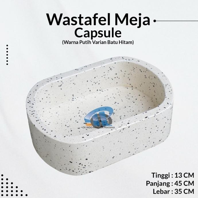 Wastafel Meja Capsul Teraso Granit New Stok