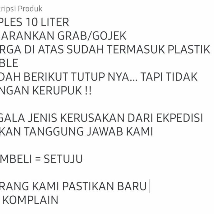 Toples Plastik 10 liter