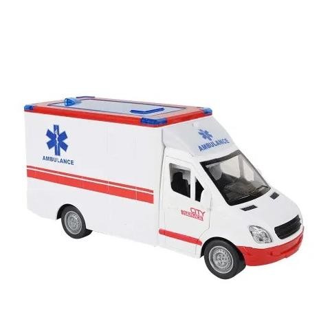 Mainan City Action Ambulance 1:16 light sound mool ambulan 10432403