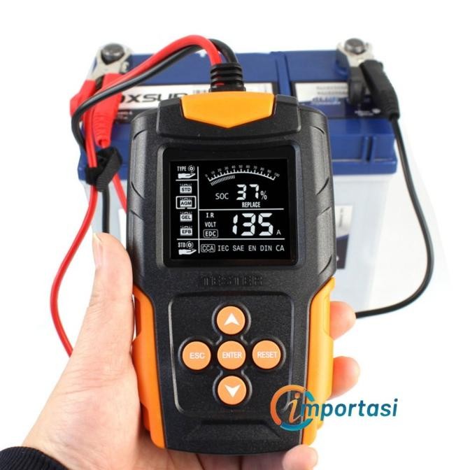Grosir Foxsur Smart Battery Tester Aki Mobil Motor 200Ah Health Analizer Scan
