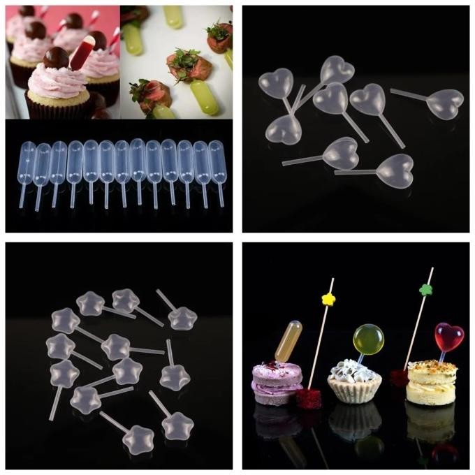 Pipet Mini Bahan Plastik Ukuran 4ml Pipet Cupcake Dessert Pipet Kue