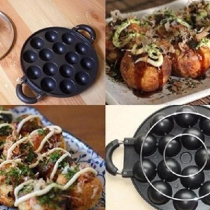 Cetakan takoyaki cetakan kue cubit anti lengket -15 lubang