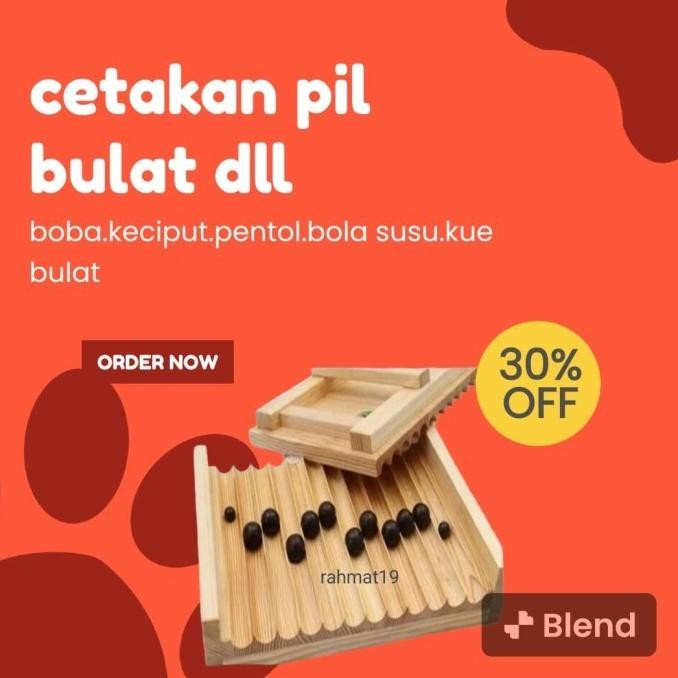 alat pembuat pentol 20mm dan bola susu kue bulat dari kayu jati cetakan serbaguna dan praktis dari k