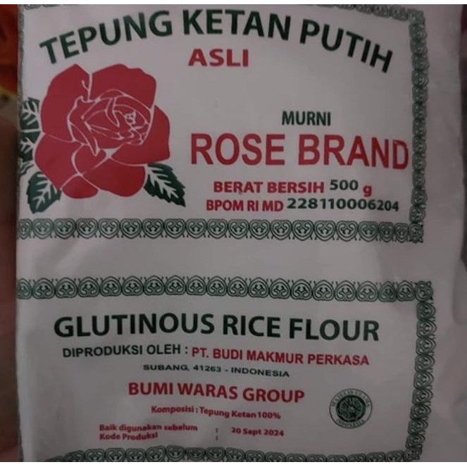 

Grosir 1 Dus Isi 20 Bungkus Tepung Beras / Ketan Rose Brand 500 Gram
