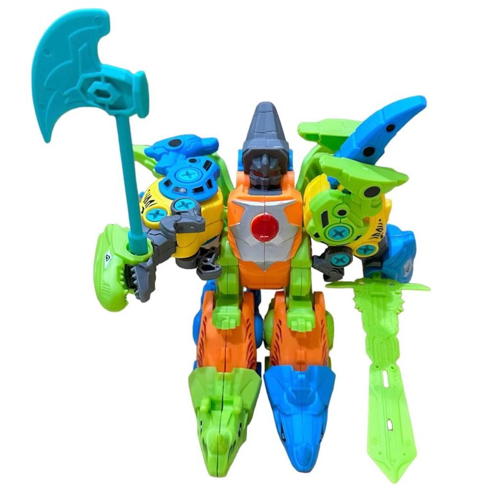 mainan anak dinosaurus diy rakit jadi robot set isi 5