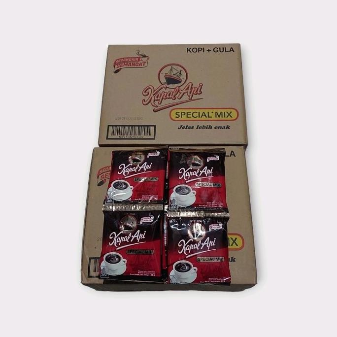 

Murah 2 Dus Kopi Kapal Api Special Mix Kopi+Gula 23G Coffee Robusta Bubuk