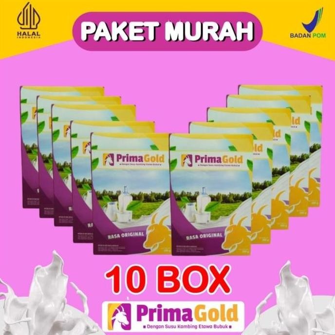 

Grosir Promo Paket 10 Box Susu Kambing Primagold Bubuk Etawa Dairy Milk