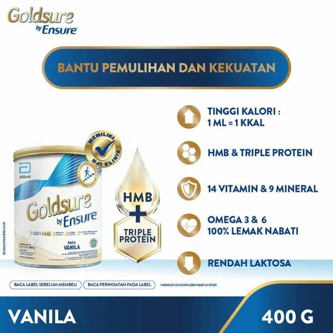 

Promo Goldsure By Ensure Vanilla 400 Gr / Susu Dewasa / Kimia Farma