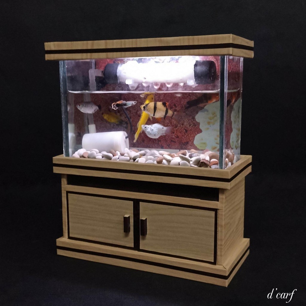 AQUARIUM FULLSET LAMPU LED, batu aquarium/pasir aquarium, Stiker background aquarium, aquarium, aqua