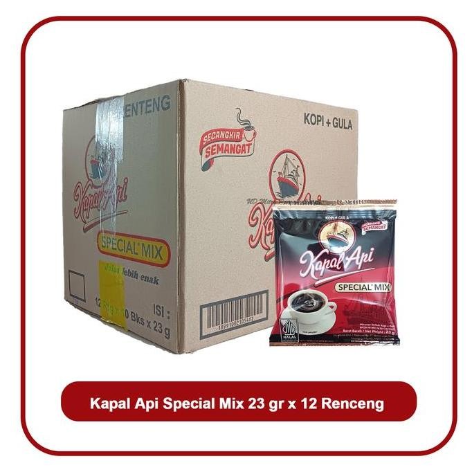 Grosir Kopi Kapal Api Kopi Special Mix Sachet 23 Gr 1 Dus (12 Renceng / 10 Bungkus) Kopi Halal Coffe