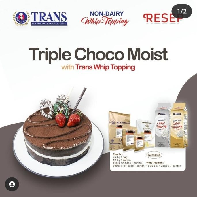 

Murah Trans Chocolate Moist Cake Mix 500 Gram Premix Kue Cokelat