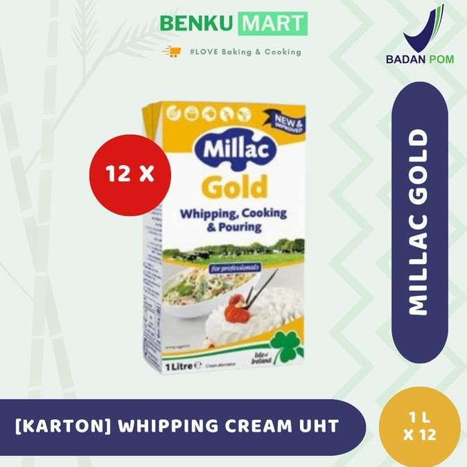 

Grosir [Karton] Millac Gold Whipping Cream (1 Liter)