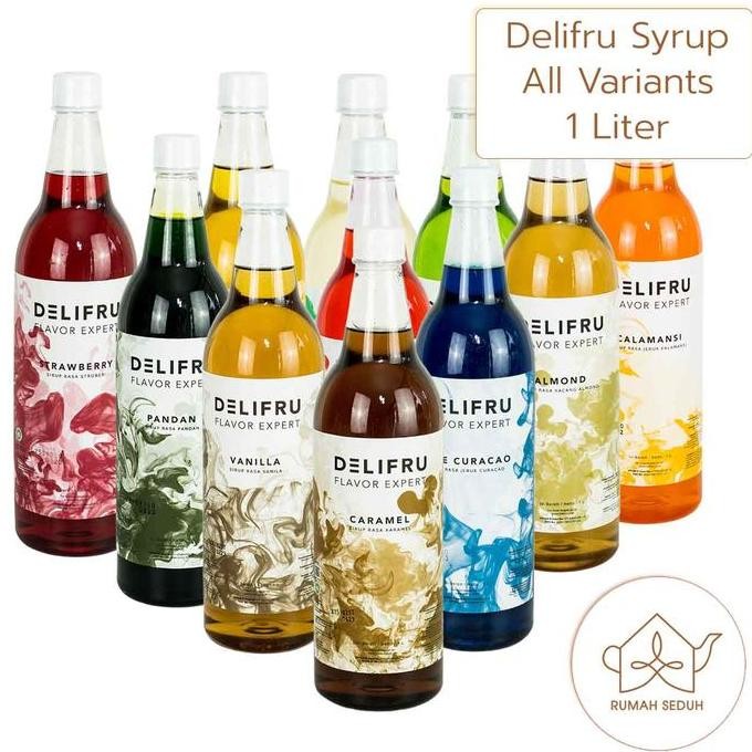 

Sale Delifru Syrup 1000Ml - Sirup Delifru Premium Sirop 1L - Hazelnut Caramel Strawberry Rose Vanila Lychee Mango Almond Banana Brown Fruit Green Gula Minuman Peach Sugar