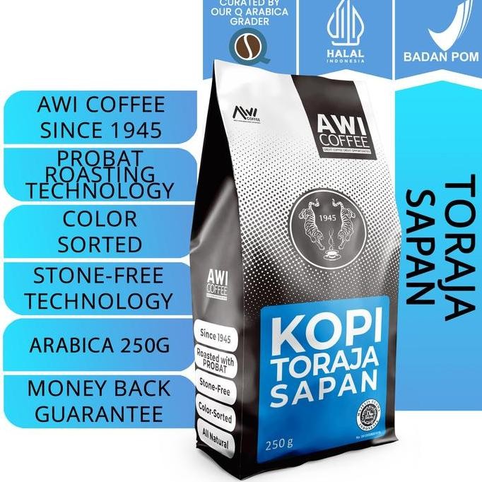 

Grosir Awi Coffee Kopi Toraja Sapan 250Gr | Arabica | Specialty Coffee
